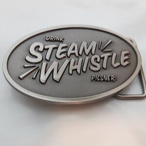 Rare Steam Whistle Matte Finish Belt Buckle